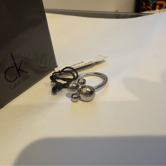 NWT Calvin Klein Liquid Bubble Dangle Stainless Steal Fidget Spinner Ring NIB - Picture 14 of 14